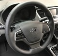 Оплетка на руль из натуральной кожи Hyundai Solaris II 2017-н.в. 3014 - фото 10808