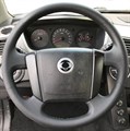 Оплетка на руль SsangYong Rodius из натуральной кожи фото