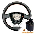 Оплетка на руль Лада Гранта оранжевая нить - фото